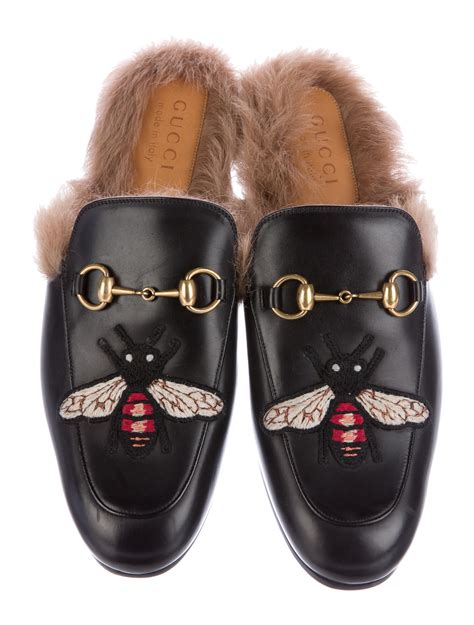 gucci princetown denim|Gucci princetown slipper fur.